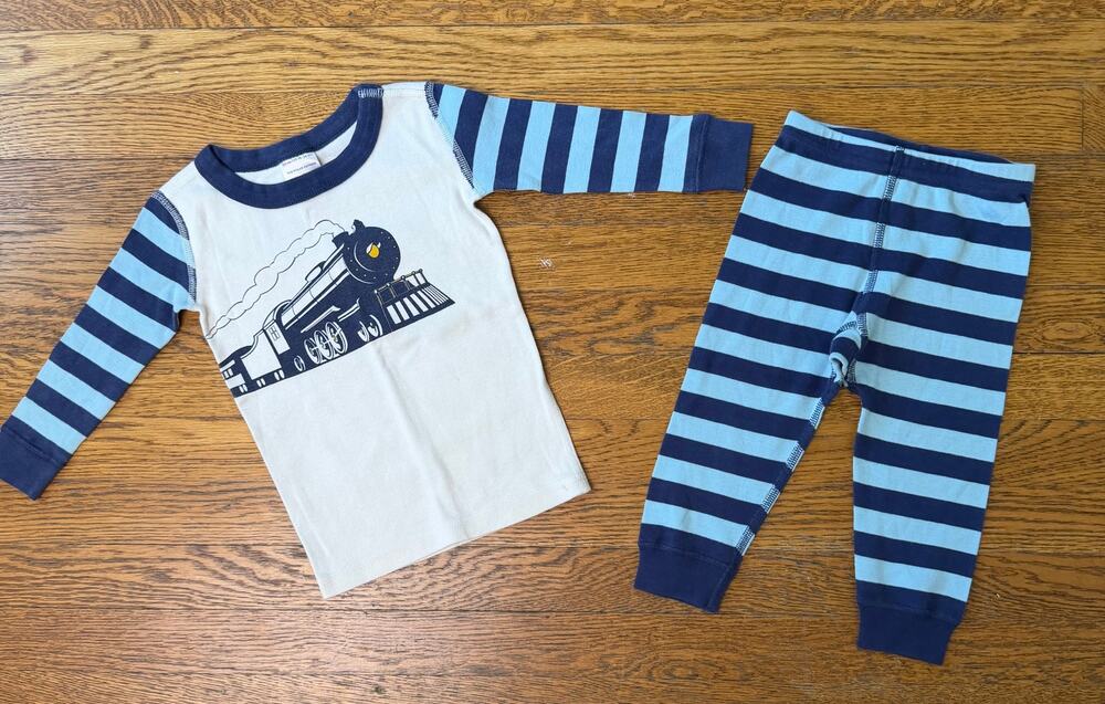 Hanna Andersson Polar Express Long John Pajamas Size 18-24m